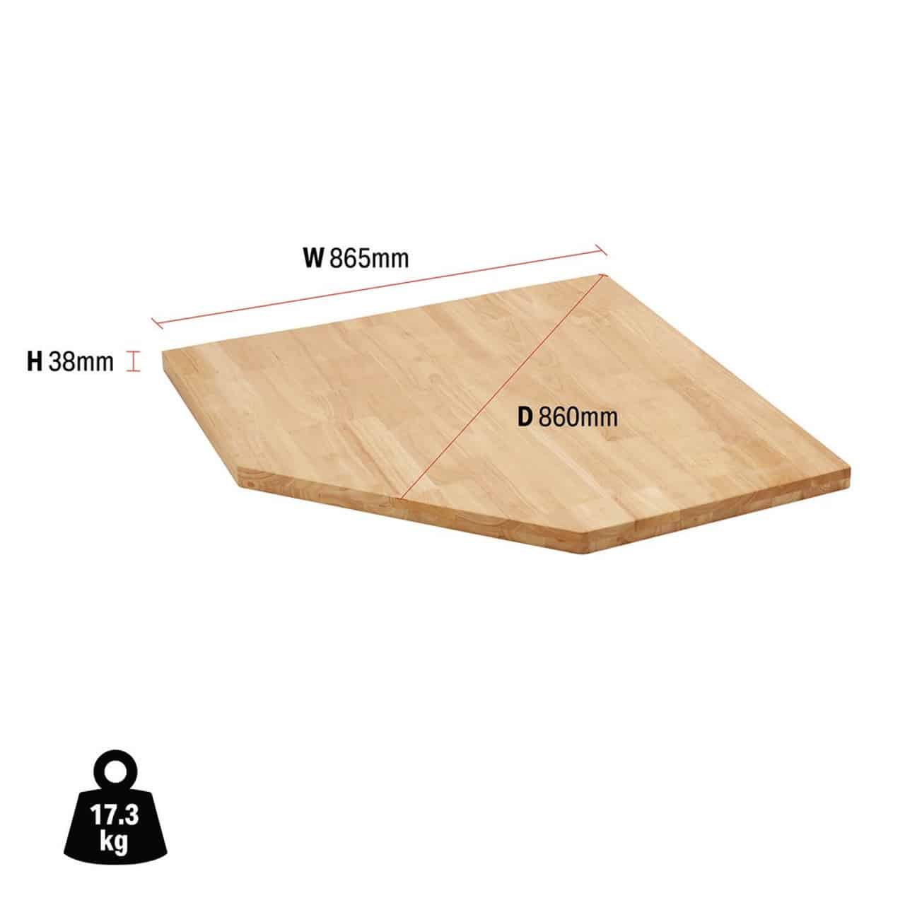 33210_2__72828-1 Dimensions du plan de travail en bois d'angle (865x860x38mm)