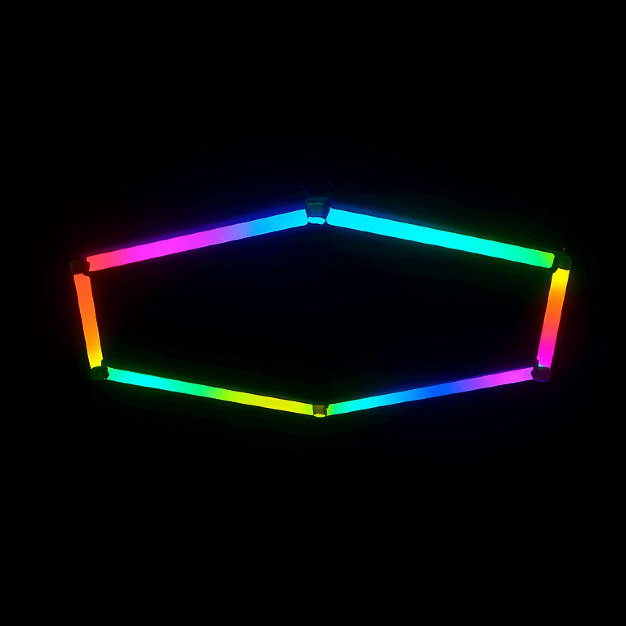 PRODUIT - LUMINAIRE - IZILIGHT-SOLUS-RGB-1 Éclairage d'ambiance LED RGB SOLUS pour Garage - 1 hexagone en pose suspendue