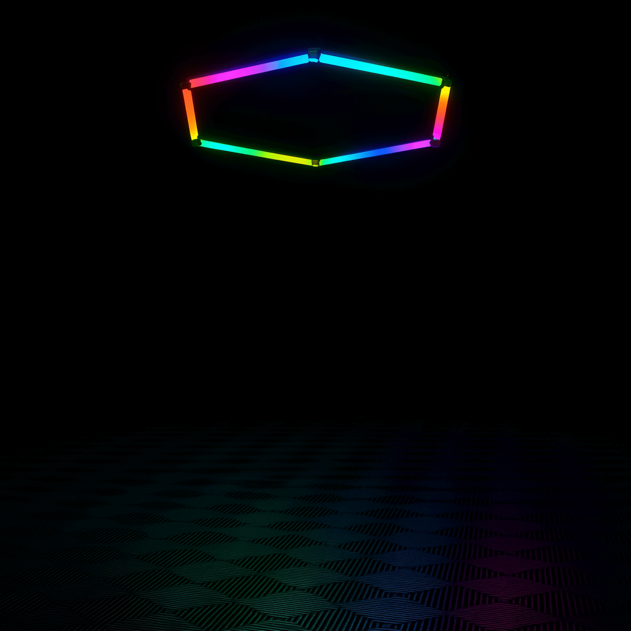 PRODUIT - LUMINAIRE - IZILIGHT- SOLUS-RGB-3 Éclairage LED RGB SOLUS utilisé comme éclairage d'ambiance en pose suspendue