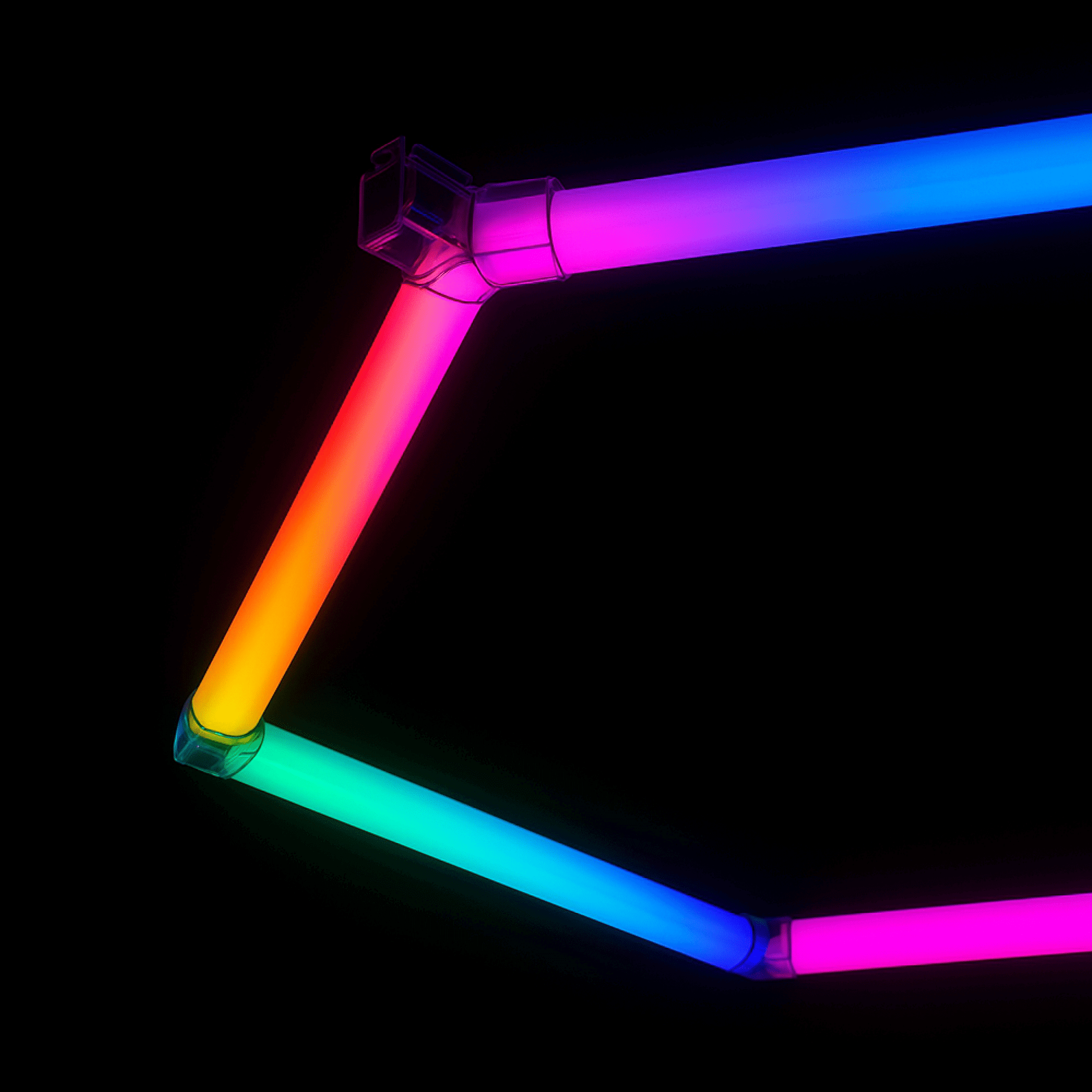 PRODUIT - LUMINAIRE - IZILIGHT- SOLUS-RGB-4 Focus sur le raccordement du luminaire d'ambiance RGB LED SOLUS